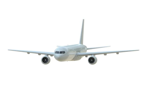 Commercial Passenger Plane Air White Vacation Travel Air Transport Airliner — Stockfoto