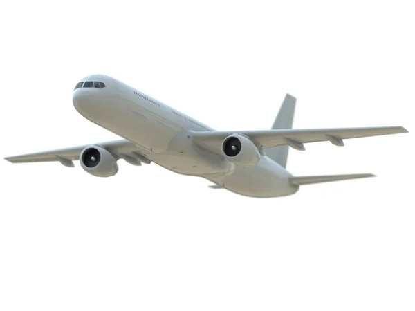 Commercial Passenger Plane Air White Vacation Travel Air Transport Airliner — 스톡 사진