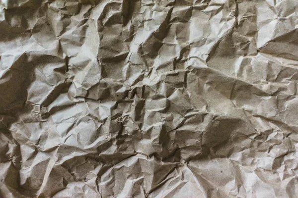 Bruine rimpel Recycle Paper Achtergrond Creased Beige Paper Texture — Stockfoto