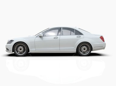 Beyaz 3d Illustration, Çağdaş Sedan Studio, Otomobil Sanayii, Otomobil Taşımacılığı, Infographics Otomotiv Arkaplan, Şehir Araç Şablonu