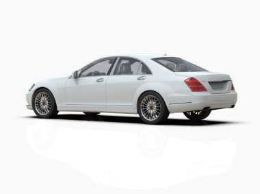 Beyaz 3d Illustration, Çağdaş Sedan Studio, Otomobil Sanayii, Otomobil Taşımacılığı, Infographics Otomotiv Arkaplan, Şehir Araç Şablonu