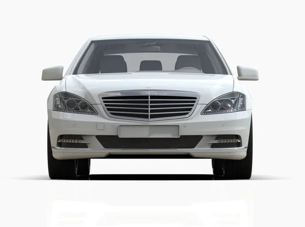 Generic Brandless Luxury Car Isolated White Illustration Contemporary Sedan Studio — Zdjęcie stockowe