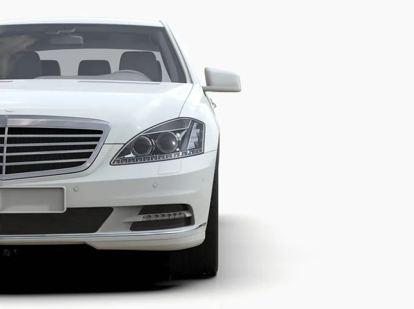 Generic Brandless Luxury Car Isolated White Illustration Contemporary Sedan Studio — 스톡 사진