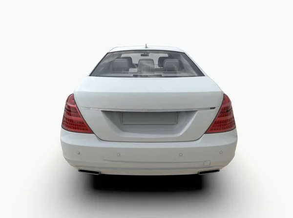 Generic Brandless Luxury Car Isolated White Illustration Contemporary Sedan Studio — Zdjęcie stockowe