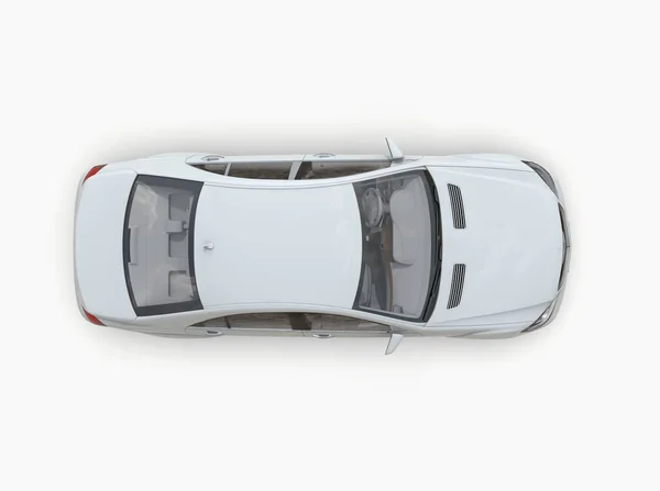 Generic Brandless Luxury Car Isolated White Illustration Contemporary Sedan Studio — Zdjęcie stockowe