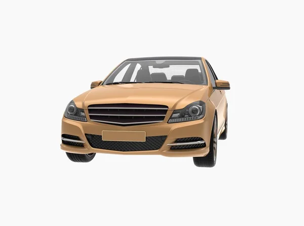 Generic Brandless Car Isolated White Illustration Contemporary Sedan Studio Dealership — Stockfoto