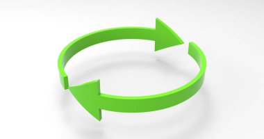 Yeşil Eko Geri Dönüşüm Okları, Oklarla Geri Dönüşümlü Simge ve Simgesi