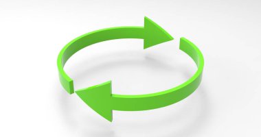 Yeşil Eko Geri Dönüşüm Okları, Oklarla Geri Dönüşümlü Simge ve Simgesi