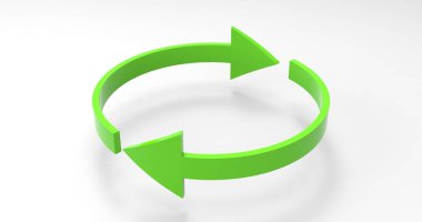 Yeşil Eko Geri Dönüşüm Okları, Oklarla Geri Dönüşümlü Simge ve Simgesi