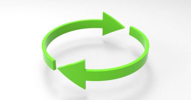 Yeşil Eko Geri Dönüşüm Okları, Oklarla Geri Dönüşümlü Simge ve Simgesi