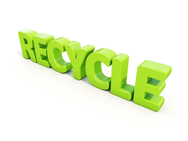 3d palavra reciclar — Fotografia de Stock