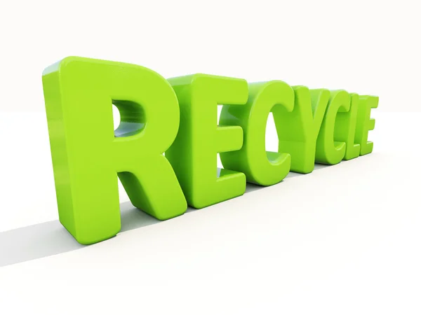 3d word recycle — Stock Photo, Image