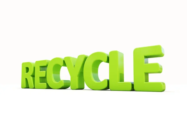 3d palavra reciclar — Fotografia de Stock