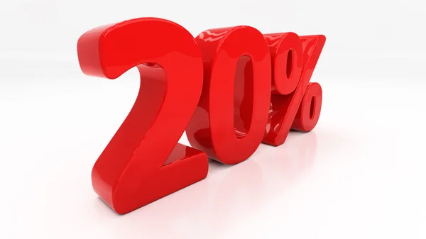 3D twenty percent — Stock Photo, Image