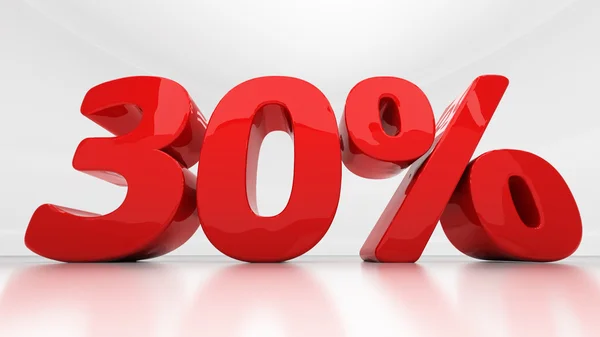 3D thirty percent — Stock Photo, Image