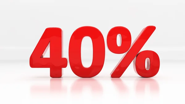 3D forty percent — Stock Photo, Image