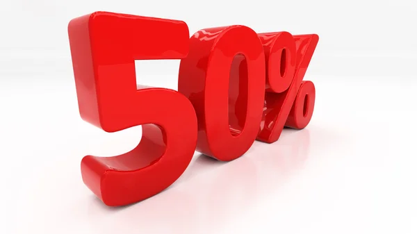 3D fifty percent — Stock Photo, Image