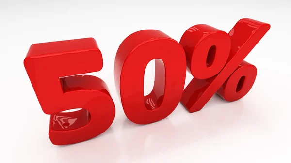 3D fifty percent — Stock Photo, Image