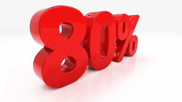 3D eighty percent — Stock Photo, Image