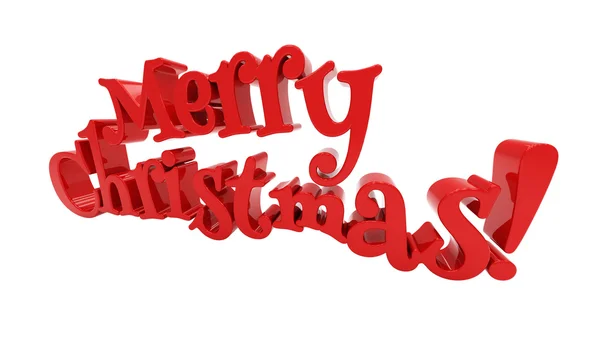 Merry Christmas belettering geïsoleerd — Stockfoto