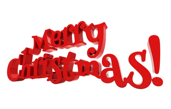 Merry Christmas belettering geïsoleerd — Stockfoto