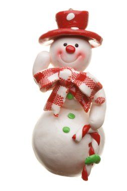 beyaz izole kardan adam