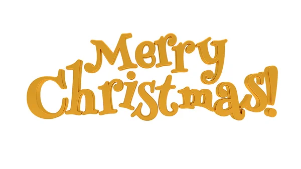 Merry Christmas belettering geïsoleerd — Stockfoto