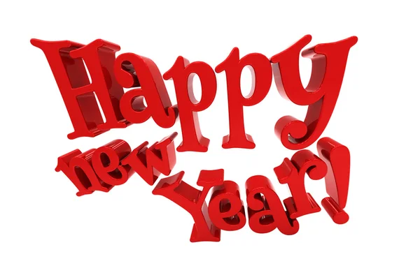 Happy new year lettering isolated — Stock Photo, Image