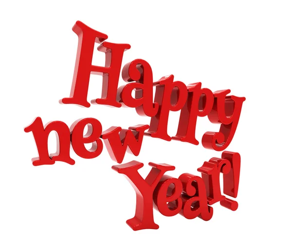 Happy new year lettering isolated — Stock Photo, Image