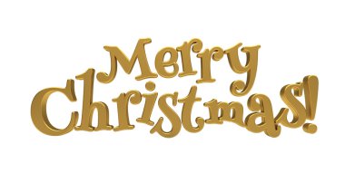 Neşeli Noel yazı izole