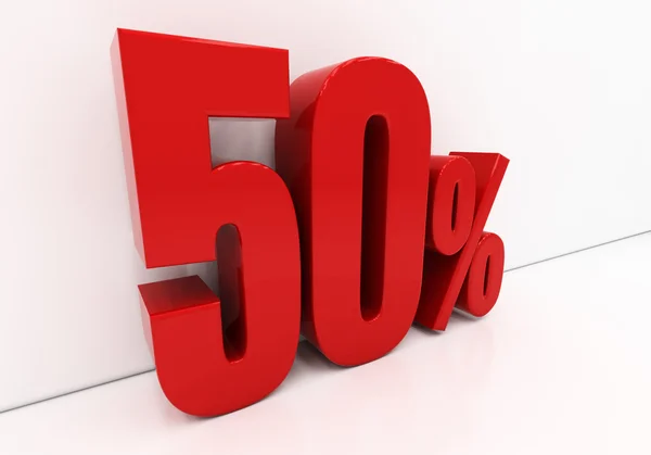 3d 50% — 图库照片