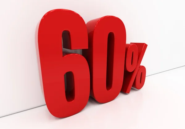 3D 60 percent — Stock Photo, Image