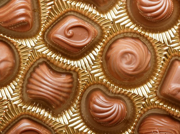 Chocolate sweets close up — Stock Photo, Image