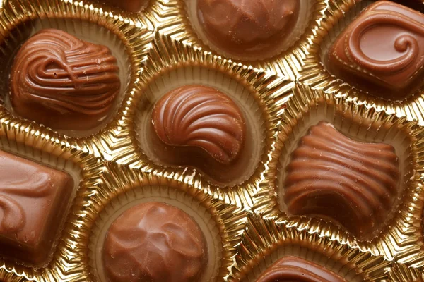 Chocolate sweets close up — Stock Photo, Image