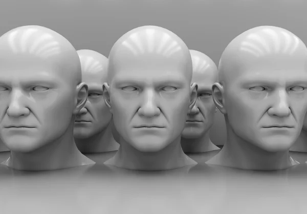 Multitud. Primer plano de la cabeza del hombre — Foto de Stock