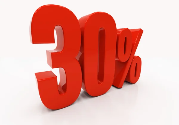 3D 30 por cento — Fotografia de Stock