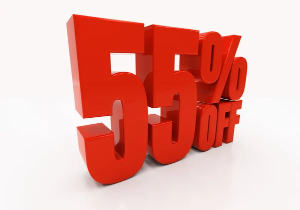 3D 55 percent — Stock Photo, Image