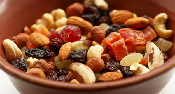 Nuts and dried fruits — Stock Photo, Image