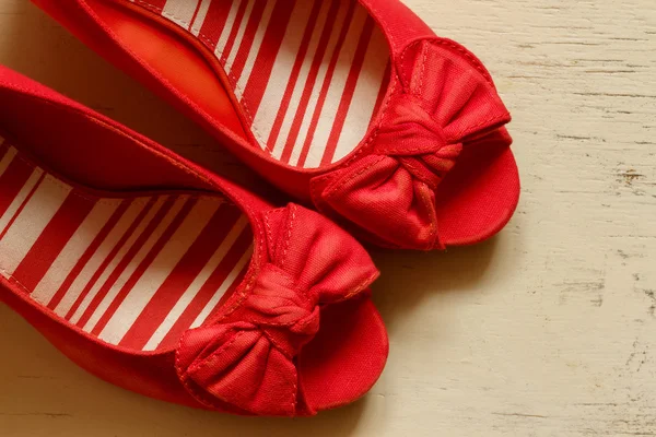 Red Bow Wedges — Stock Photo, Image