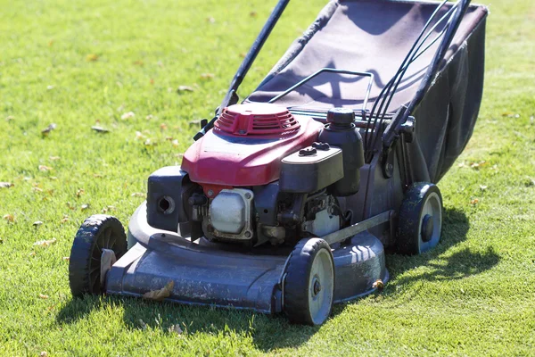 Moderne benzine grasmaaier Stockafbeelding