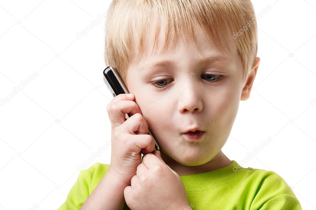 Boy calling phone
