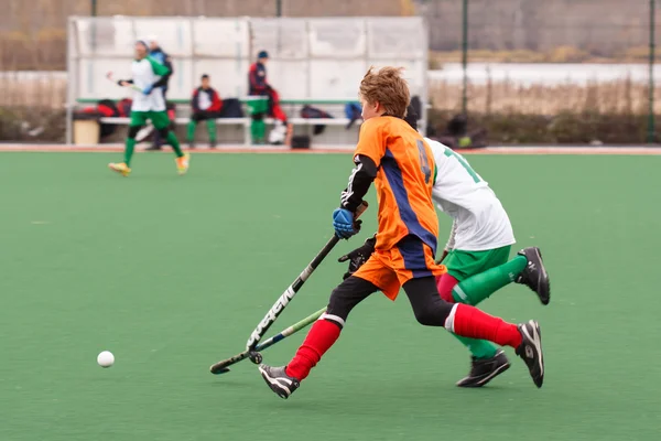 Veld hockey jeugdcompetitie — Stockfoto