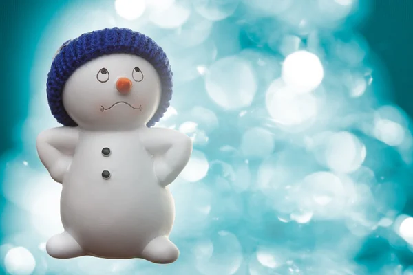 Snowman tarjeta de Navidad — Foto de Stock