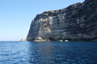 Lampedusa island lighthouse clipart
