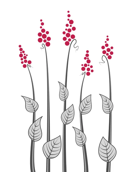 Flores de pradera vectorial — Vector de stock