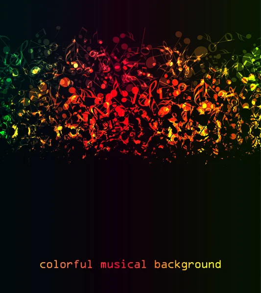 Sfondo musicale colorato — Vettoriale Stock