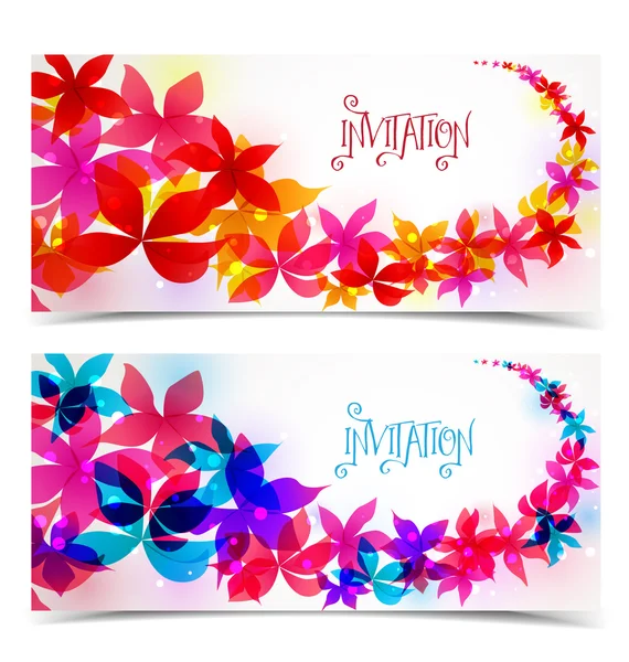 Diseño de color floral — Vector de stock