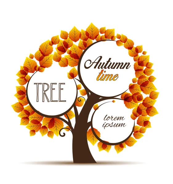 Vetor árvore de outono — Vetor de Stock
