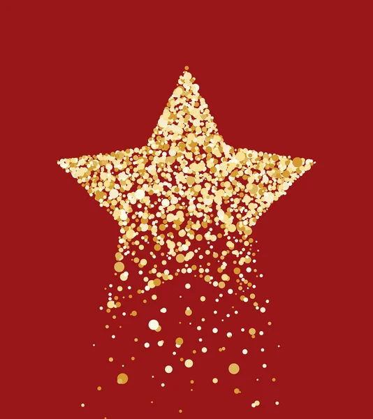 Ilustración Vectorial Estrella Navidad Con Puntos Feliz Tarjeta Navidad — Vector de stock