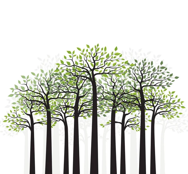 Landscape with forest — Stock Vector